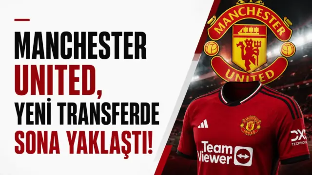 Manchester United forması ve Ederson transfer haberini simgeleyen futbol görseli