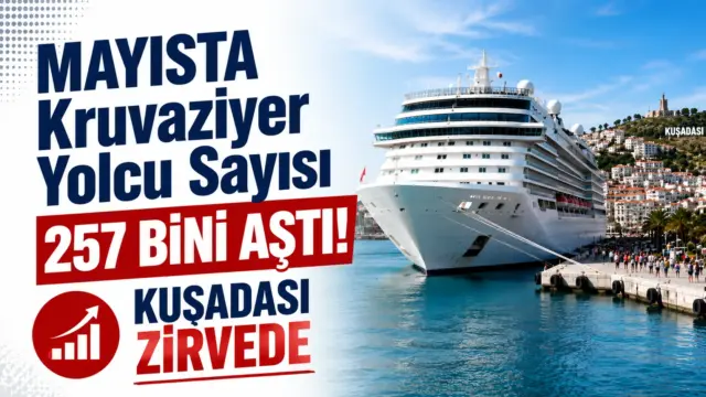 Kuşadası Limanı'nda kruvaziyer gemi hareketliliği