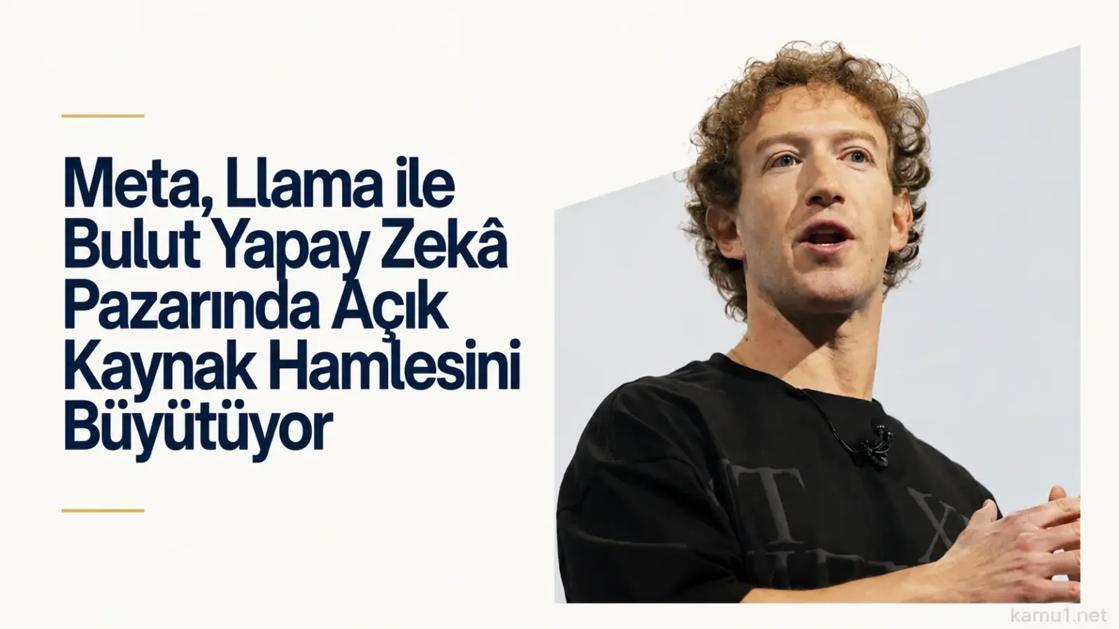 Meta'nın Llama açık kaynak yapay zekâ stratejisini temsil eden dijital teknoloji görseli