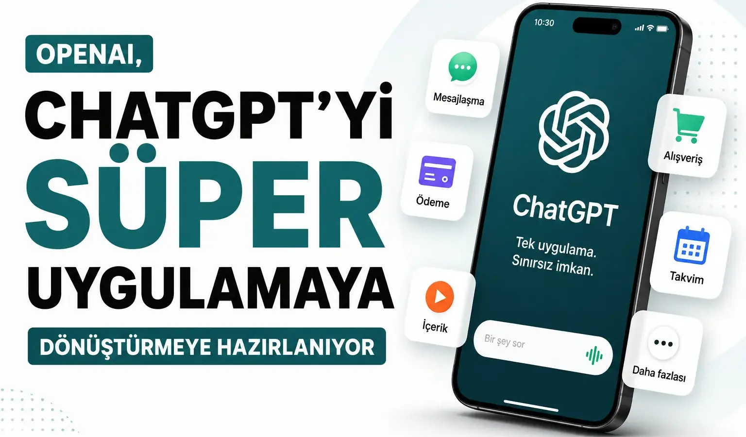 OpenAI'nin ChatGPT'yi süper uygulamaya dönüştürme planı ekranda görülüyor