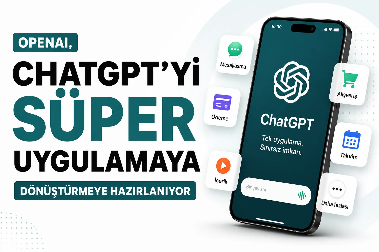 OpenAI'nin ChatGPT'yi süper uygulamaya dönüştürme planı ekranda görülüyor
