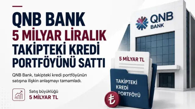 QNB Bank’ın takipteki kredi portföyünü dört şirkete devrettiğini gösteren haber görseli
