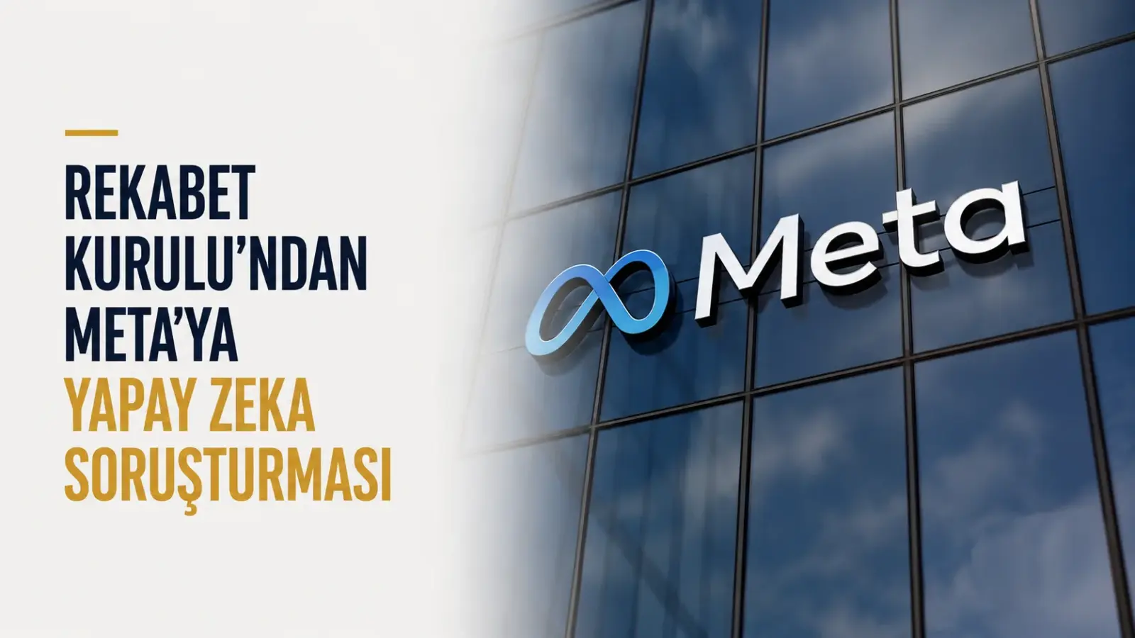 Rekabet Kurulu ve Meta logosu, WhatsApp yapay zeka soruşturmasını simgeliyor