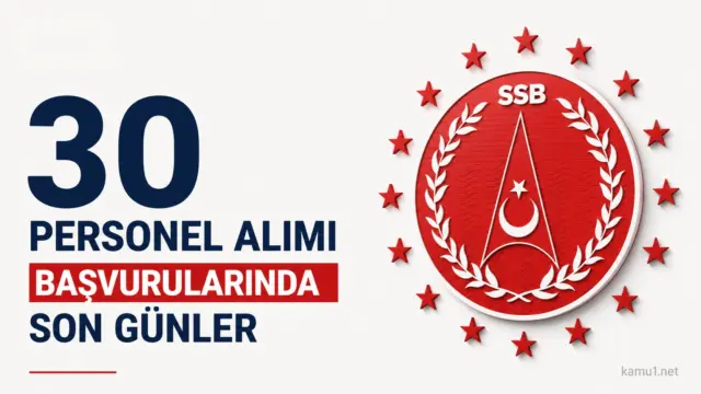 Savunma Sanayii Başkanlığı 30 Personel Alımında Son Günler.Cumhurbaşkanlığı Savunma Sanayii Başkanlığı tarafından gerçekleştirilecek 30 sözleşmeli personel alımı başvurularında son günler.