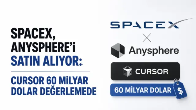 SpaceX ve Anysphere anlaşmasında Cursor için 60 milyar dolarlık değerleme