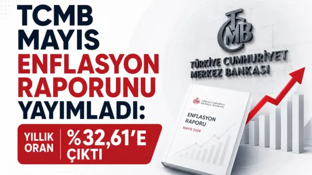 TCMB logosu ve enflasyon verilerini gösteren ekonomik grafik