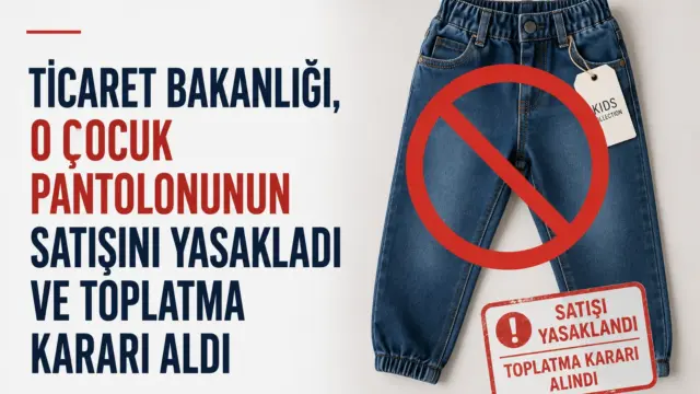 Ticaret Bakanlığı'nın güvensiz bulunan çocuk pantolonu için toplatma kararı