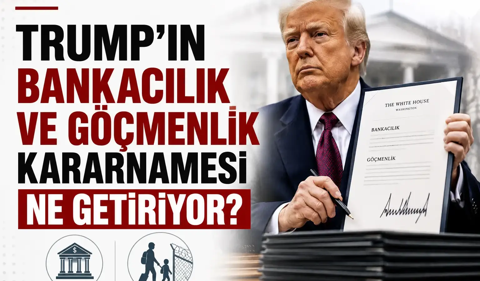 Trump’ın bankacılık ve göçmenlik kararnamesiyle ilgili ABD başkanlık görseli