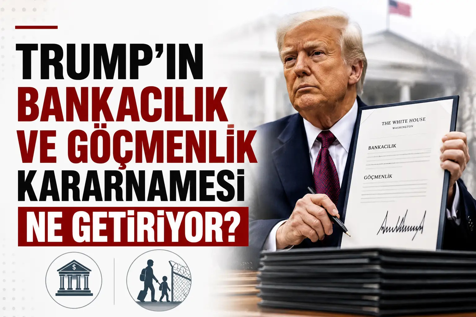 Trump’ın bankacılık ve göçmenlik kararnamesiyle ilgili ABD başkanlık görseli