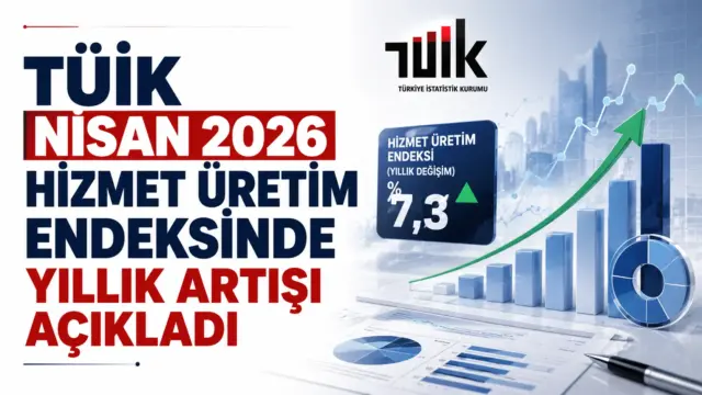 TÜİK Nisan 2026 hizmet üretim endeksi verilerinin açıklandığı ekonomi grafiği