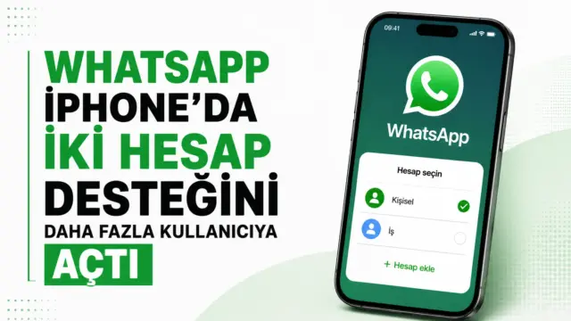 iPhone'da iki farklı WhatsApp hesabını gösteren uygulama ekranı